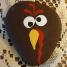 Turkey Thanksgiving Painted Rock OOAK Garden Art