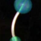 12 Gauge Green & Blue Belly Ring