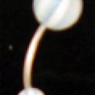 12 Gauge White & Clear Belly Ring