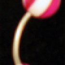 12 Gauge White & Pink Belly Ring