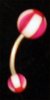 12 Gauge White & Pink Belly Ring