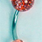 12 Gauge Glittery Red Belly Ring