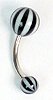12 Gauge Black & White Belly Ring