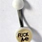 12 Gauge 'Fuck Me' Belly Ring