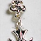 14 Gauge Gothic Cross Dangle Belly Ring