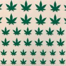 TM Nail Art 3D Decal Adhesive Stickers Pot Weed Marijuana Leaf Cannabis 420  GREEN