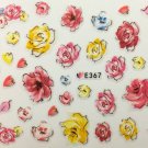 TM Nail Art 3D Decal Stickers Watercolor Flowers E367
