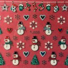 TM Nail Art 3D Decal Stickers Christmas Tree Snowman Stockings Snowflakes TJ050 SILVER