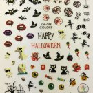 TM Nail Art 3D Decal Stickers Happy Halloween Bats Vampire Teeth Boo RIP CA094