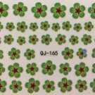 TM Nail Art 3D Decal Stickers Green Flowers St. Patrick's Day QJ-165
