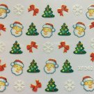 TM Nail Art 3D Glitter Decal Stickers Christmas Tree Santa Bows Holidays XF362