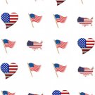 American USA Flag MIX W Water Transfer  D  NailArt