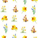 Daffodils W Water Transfer  D  NailArt