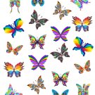 Abstract Butterflies W Water Transfer  D  NailArt