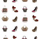 Leopard Print Purses and Shoes W Water Transfer  D  NailArt