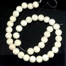Natural White Magnesite Turquoise Spacer Round Bead 15" 10mm