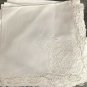 10 VINTAGE LINEN ITALIAN POINT DE VENISE NEEDLE LACE DINNER NAPKINS 22â Monogram
