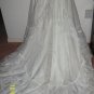 Vintage 60s Chiffon Lace Wedding Dress Edwardian Bridal Gown Beads Pearls