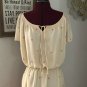 NWOT Max Studio Boho Embroidered Chiffon Dress Shirred Elastic Waist Tunic