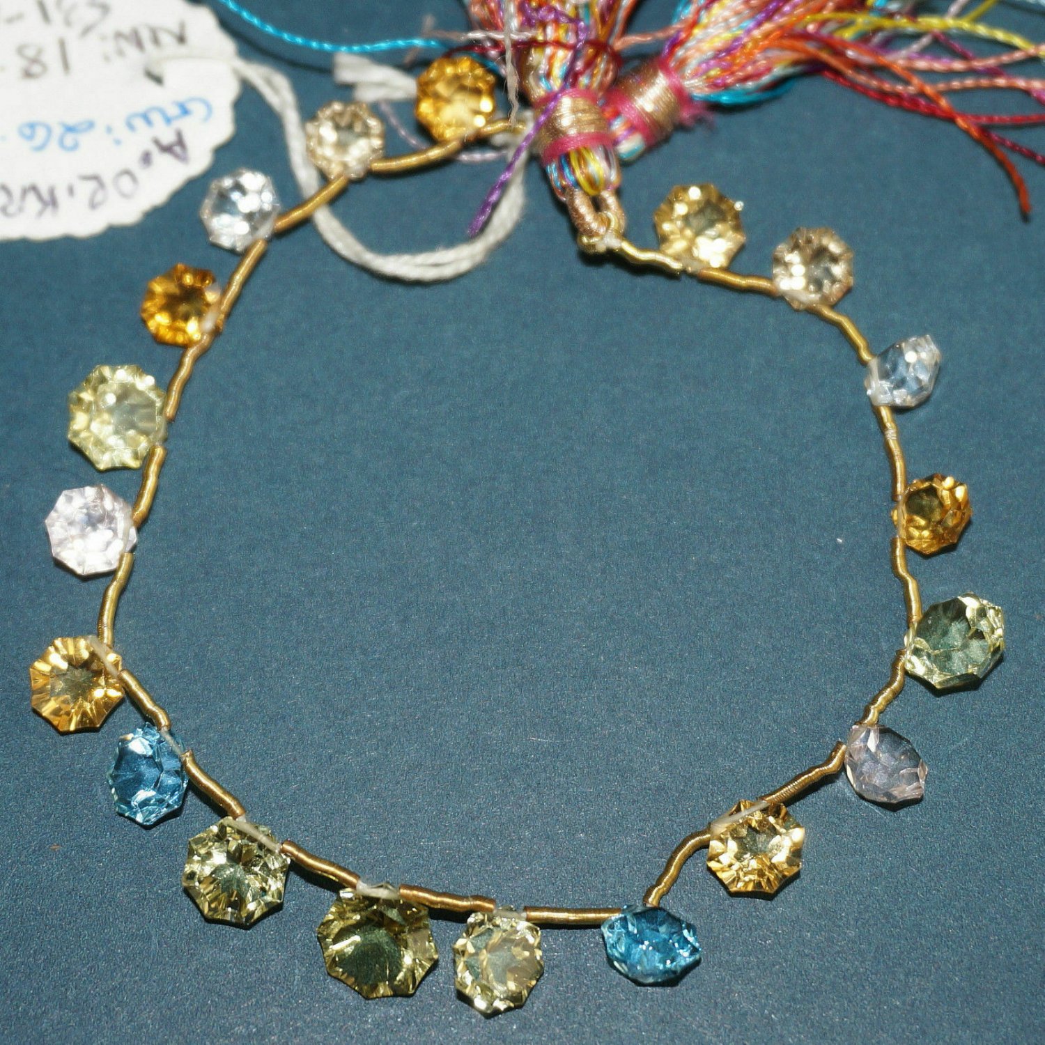 17 AAAA Quality Concave Faceted STAR BRIOLETTE TOPAZ Beads String 26ct CRW