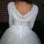 Vintage GINZA Collection Beaded Sequin Satin Lace Wedding Dress Bridal Ball Gown