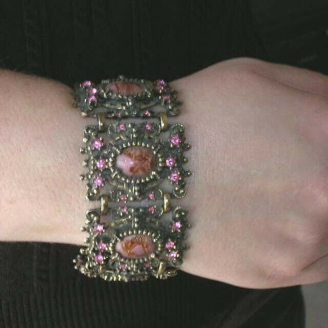 SELRO Selini Vintage Renaissance Revival Bracelet Venetian Foil Glass Bracelet 2