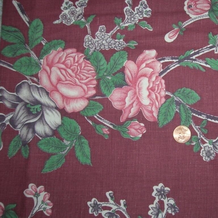1930s Vintage Floral Cotton Fabric 36 Inches Wide
