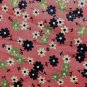 Lovely 30s 40s Floral Cotton Quilt Fabric 36 Inch Wide Plum Green Navy & White