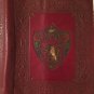 Antique Vintage Embossed Heraldic Italian Leather Book Cover Lion Leaves