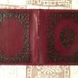 Antique Vintage Embossed Heraldic Italian Leather Book Cover Lion Leaves