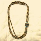 Vintage Sterling Jasper Sleeping Beauty Turquoise Necklace Focal Bead