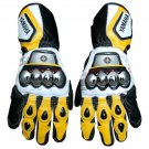 Yamaha Race Pro MotoGP Motorbike Leather Gloves Yellow