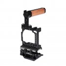KAYULIN Camera Full Cage With Manfrotto QR Plate & 15mm Railblock & Top Handle For Sony C2455