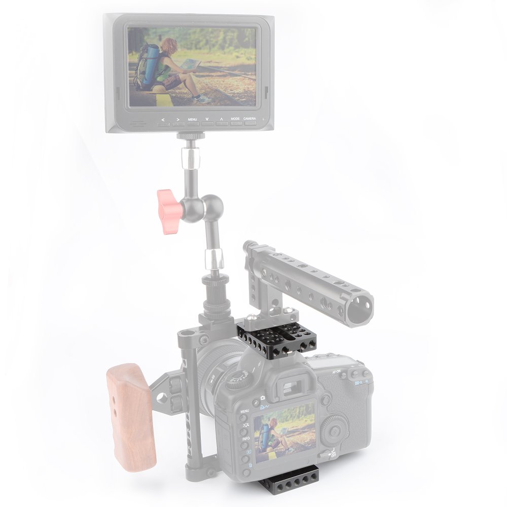 Universal Top Cheese Plate + Camera Base Plate For DIY DSLR Camera Cage