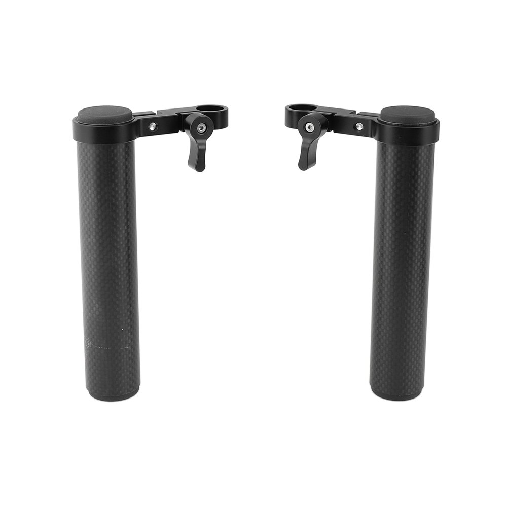 KAYULIN Handgrip Carbon Fiber Made With 15mm Rod Adapter Connection For Monitor Cage Rig (A Pair)