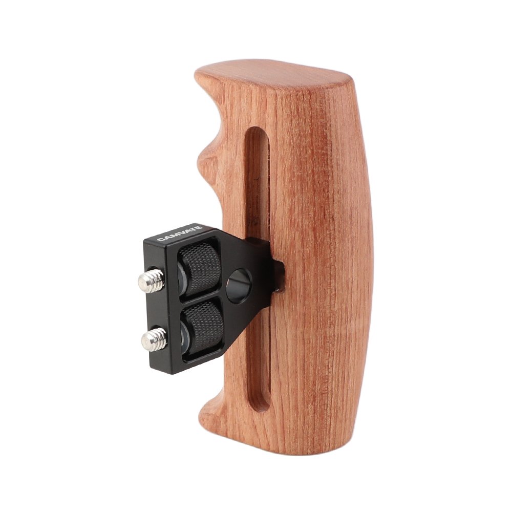 KAYULIN Wooden Hand Grip Either Side With 1/4" Mounting Screws Connector For DSLR Camera Cage C2347