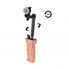 Wooden Handgrip With Ball Head Connection & Rosette Mount Joint For Camcorder Shoulder Rig C2244