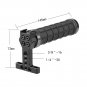 Rubber Hand Grip With Shoe Mount + 15mm Dual Rod Clamp Adapter For DSLR Camera Cage Kit C2224