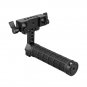 Rubber Hand Grip With Shoe Mount + 15mm Dual Rod Clamp Adapter For DSLR Camera Cage Kit C2224