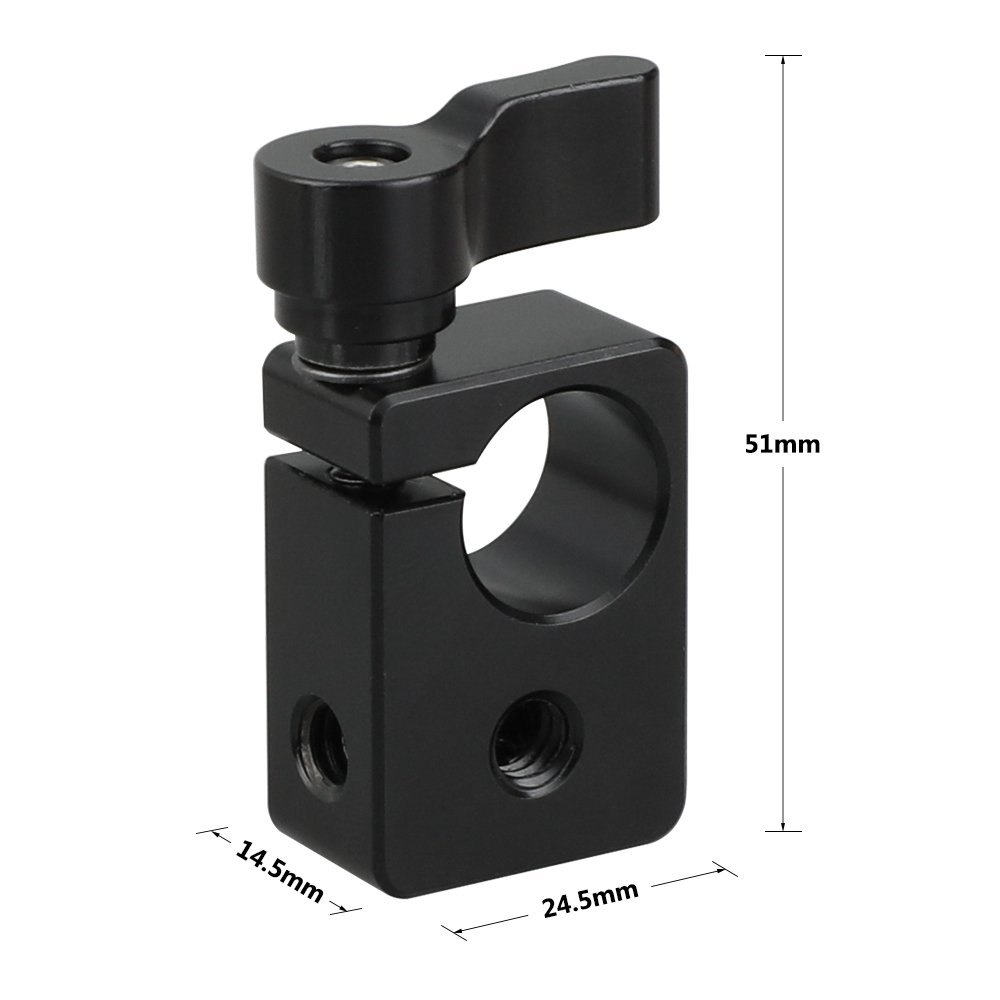 KAYULIN 15mm Single Rod Clamp Adapter With Black Thumbscrew Locking ...