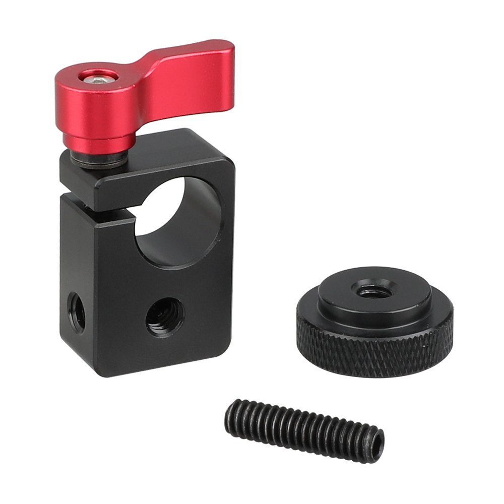 KAYULIN 15mm Single Rod Clamp Adapter With Red Thumbscrew Locking Knob ...