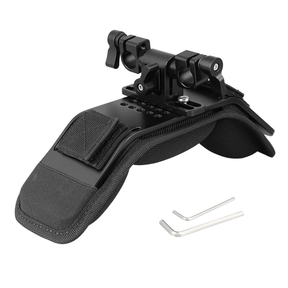 Comfortable Shoulder Pad With 15mm Railblock For Video Camcorder