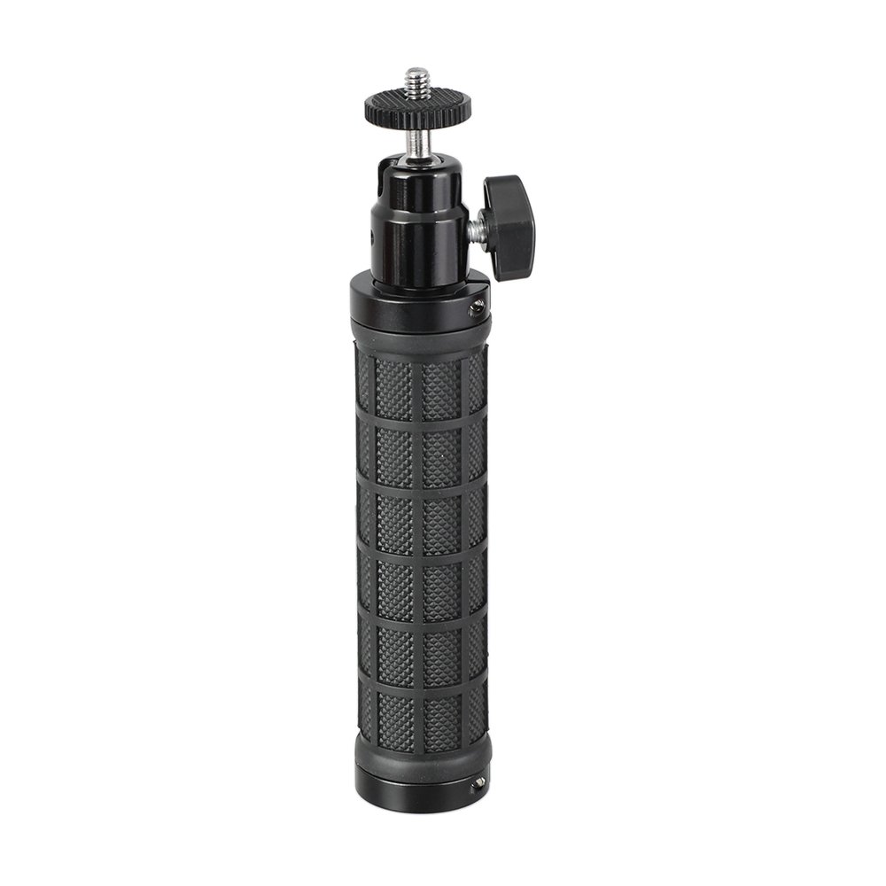 Rubber Handle Grip With 1/4"-20 Mini Ball Head Support For DSLR Camera Flashlight (Black) C2200