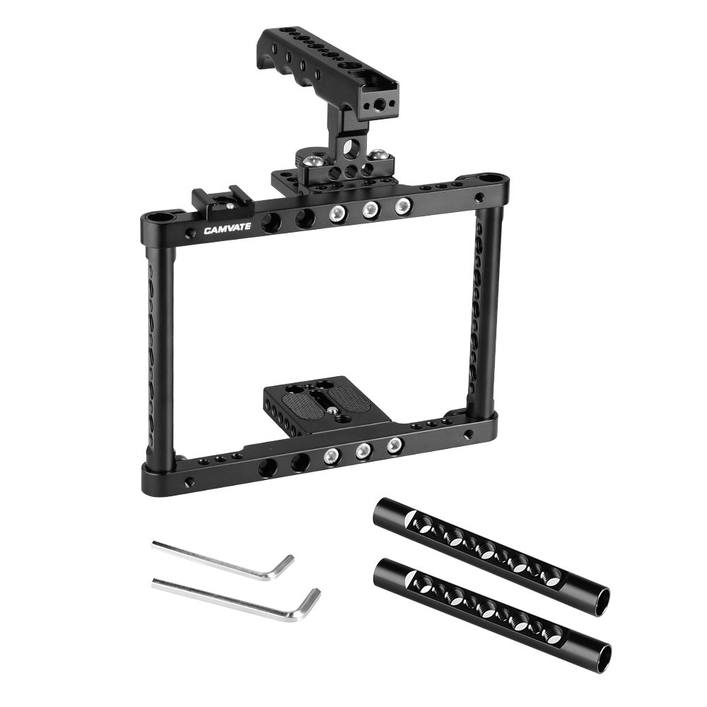 KAYULIN Camera Cage Kit Full Frame With Top Cheese Handle & Shoe Mount For Canon 600D 70D 80D C2183