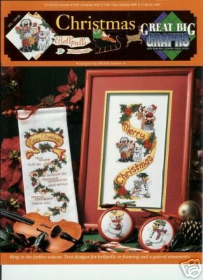 christmas bell pulls Great Big Graphs cross stitch patten