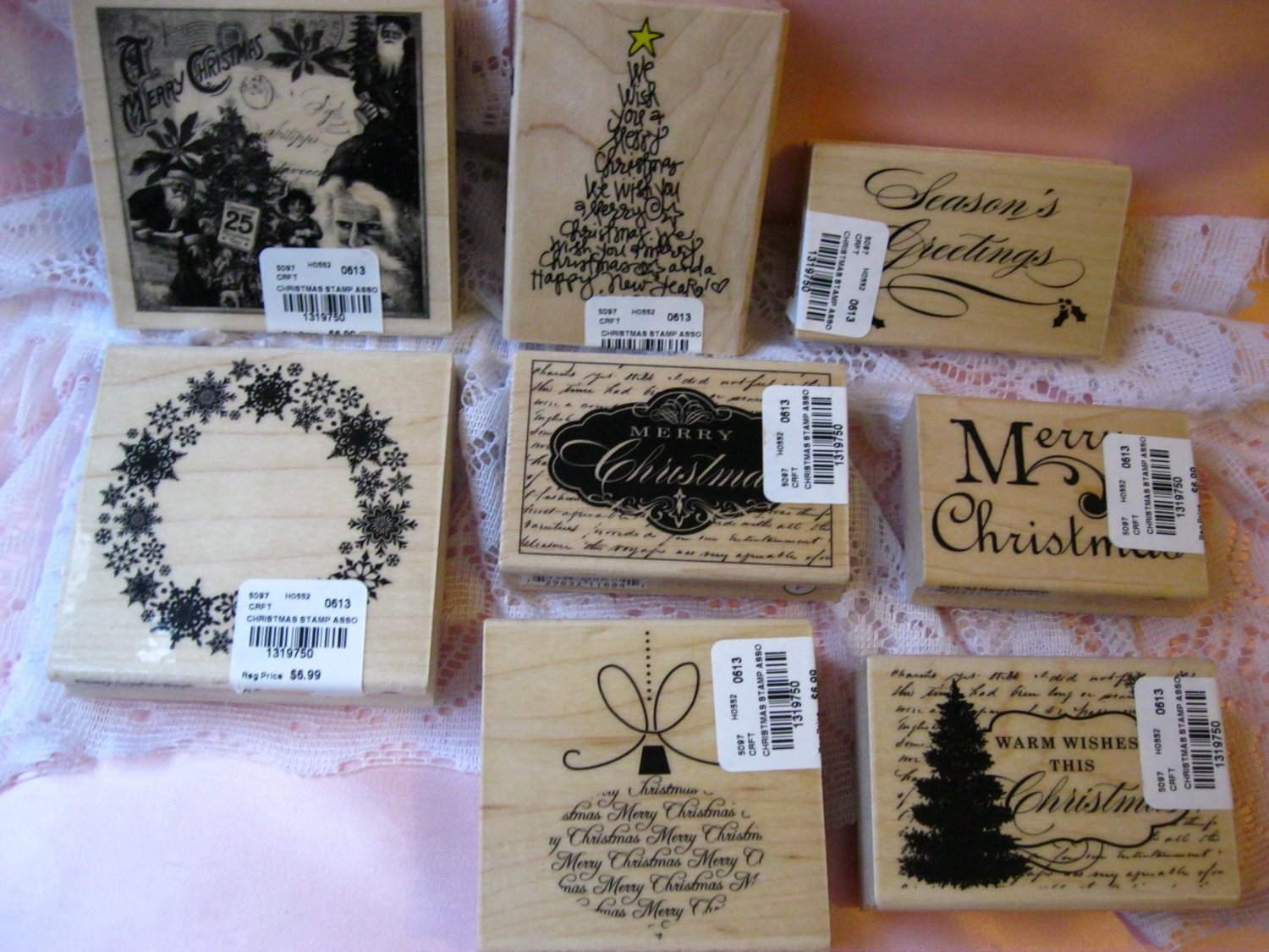 Huge lot of Christmas Rubber Stamps by Hampton Tree