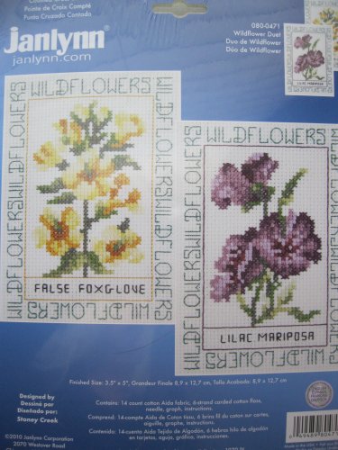 Wildflower Duet Counted Cross Stitch Kit by Janlynn