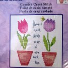 Flowers Need Rain Cross Stitch kit Bucilla Tulip