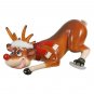 Santa's Red Nosed Reindeer Christmas 38"  Garden Statue
