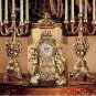 Rococo Style Cherub 19" Clock Saint Remy With 20" Candelabra Set